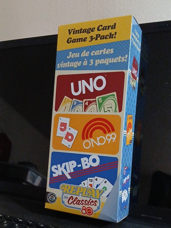 Other - UNO & Skip-Bo Vintage Card Game 3-Pack - Blue/Yellow Box
